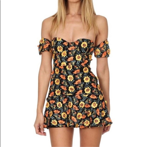 For Love and Lemons Amelia Strapless Mini Dress - Picture 1 of 13